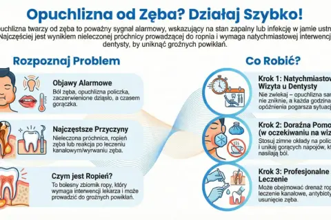 Spuchnięty policzek od środka to sygnał alarmowy. Zobacz, jak rozpoznać problem i co robić, gdy pojawi się opuchlizna od zęba.
